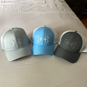 Lot of 3 men’s Under Armour hats